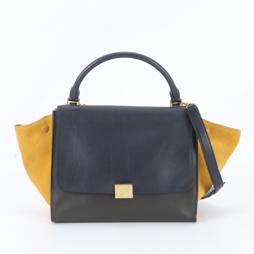 Celine Trapeze Small Leather 2-Way Shoulder Bag/Handbag for Women